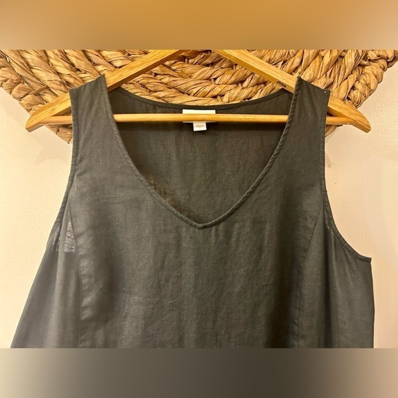 J. Jill Love Linen High Low Black Dress - Picture 2 of 8